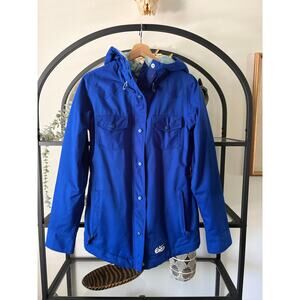 Nike 6.0 Womens XS Blue Hooded Snowboard Ski Jacket Waterproof Shell Coat
